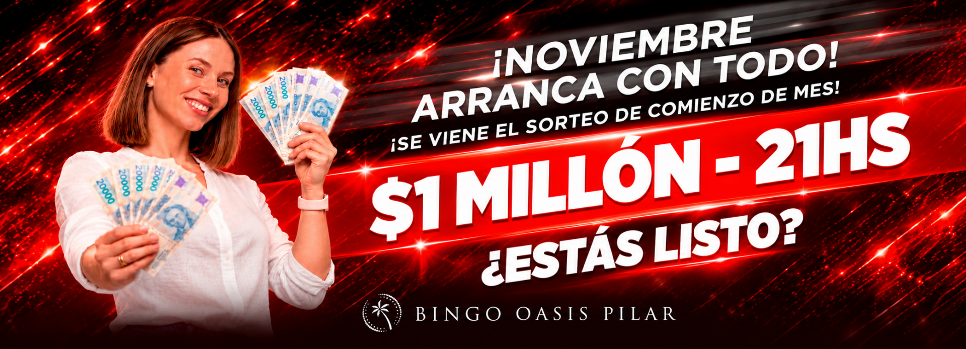 Promoción Bingo Oasis Pilar con un millón